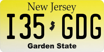 NJ license plate I35GDG