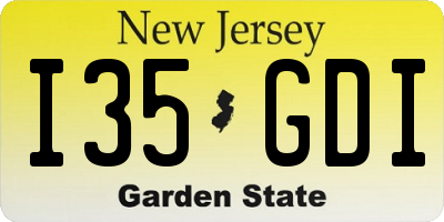 NJ license plate I35GDI