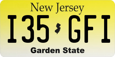 NJ license plate I35GFI