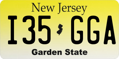 NJ license plate I35GGA