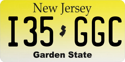 NJ license plate I35GGC
