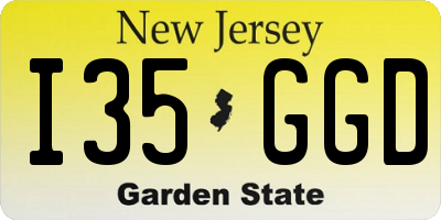NJ license plate I35GGD