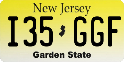 NJ license plate I35GGF