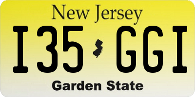 NJ license plate I35GGI