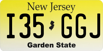 NJ license plate I35GGJ