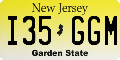 NJ license plate I35GGM