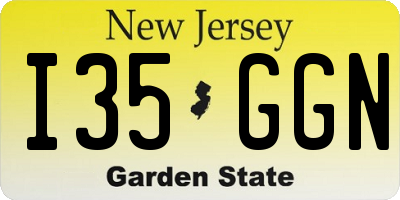NJ license plate I35GGN