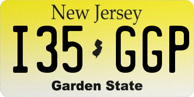 NJ license plate I35GGP