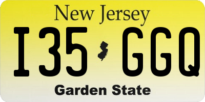 NJ license plate I35GGQ