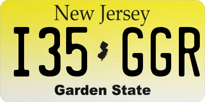 NJ license plate I35GGR