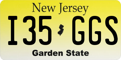 NJ license plate I35GGS