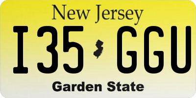 NJ license plate I35GGU