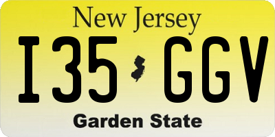 NJ license plate I35GGV