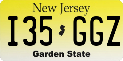 NJ license plate I35GGZ