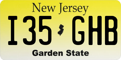 NJ license plate I35GHB