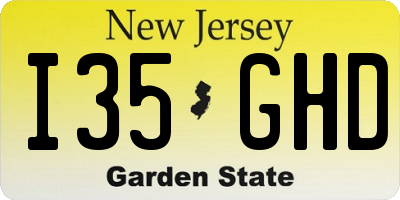 NJ license plate I35GHD