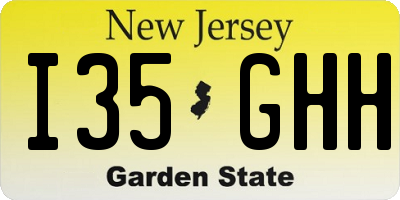 NJ license plate I35GHH