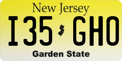 NJ license plate I35GHO