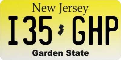 NJ license plate I35GHP