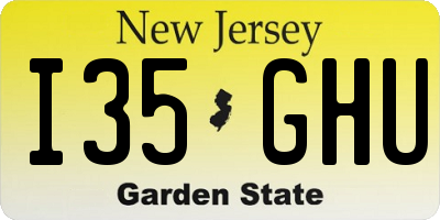 NJ license plate I35GHU