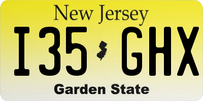 NJ license plate I35GHX