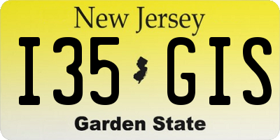 NJ license plate I35GIS