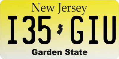 NJ license plate I35GIU