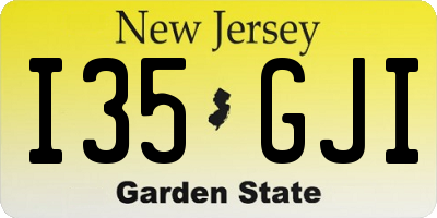 NJ license plate I35GJI
