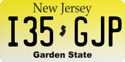NJ license plate I35GJP