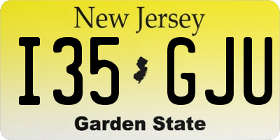 NJ license plate I35GJU