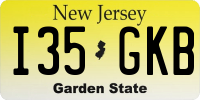 NJ license plate I35GKB
