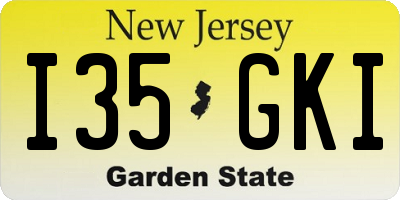 NJ license plate I35GKI
