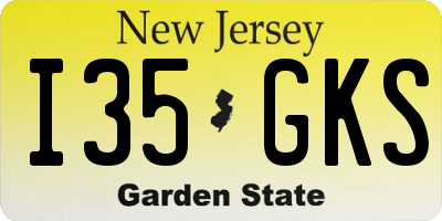 NJ license plate I35GKS