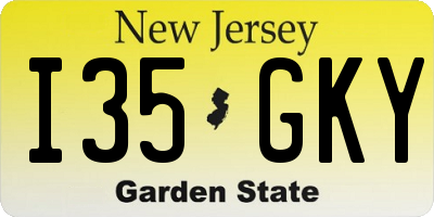 NJ license plate I35GKY