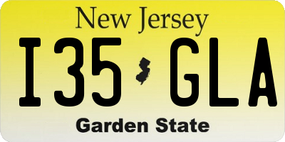 NJ license plate I35GLA