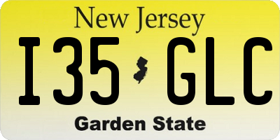 NJ license plate I35GLC