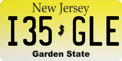 NJ license plate I35GLE