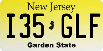 NJ license plate I35GLF