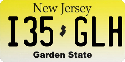 NJ license plate I35GLH