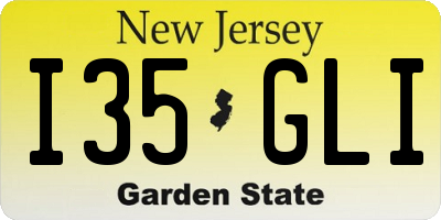 NJ license plate I35GLI