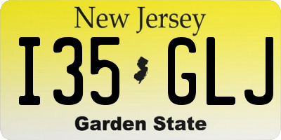 NJ license plate I35GLJ