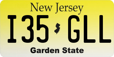 NJ license plate I35GLL
