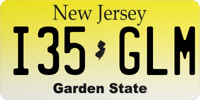 NJ license plate I35GLM