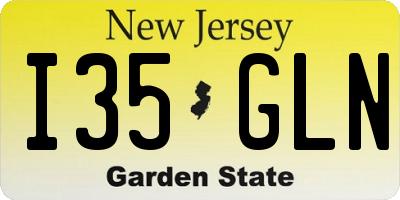 NJ license plate I35GLN