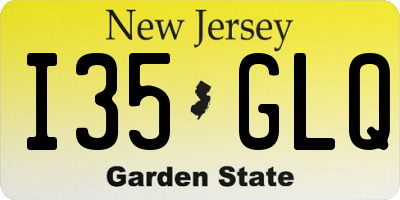 NJ license plate I35GLQ