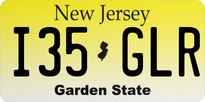 NJ license plate I35GLR