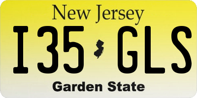 NJ license plate I35GLS