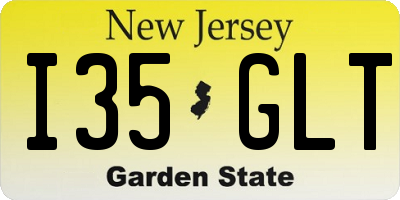 NJ license plate I35GLT