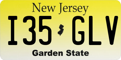 NJ license plate I35GLV