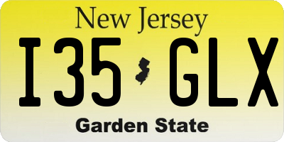NJ license plate I35GLX